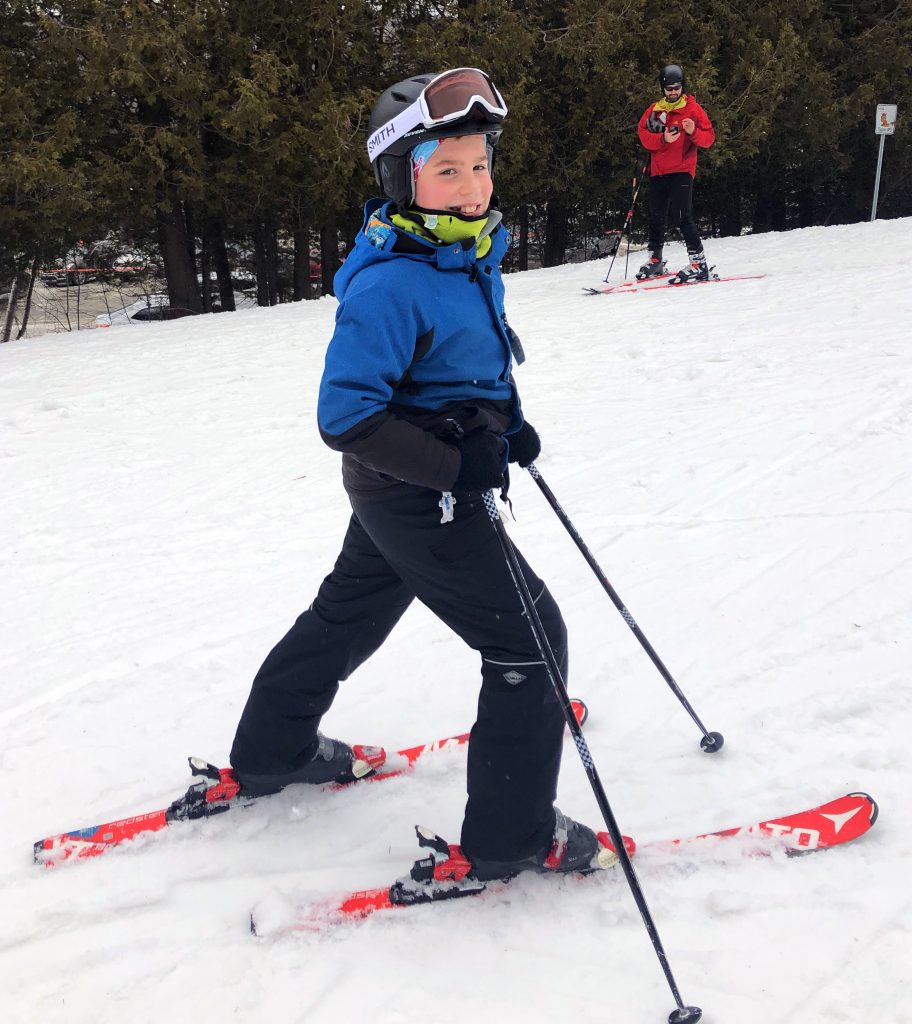 Our kids go on adventures, like ski days!